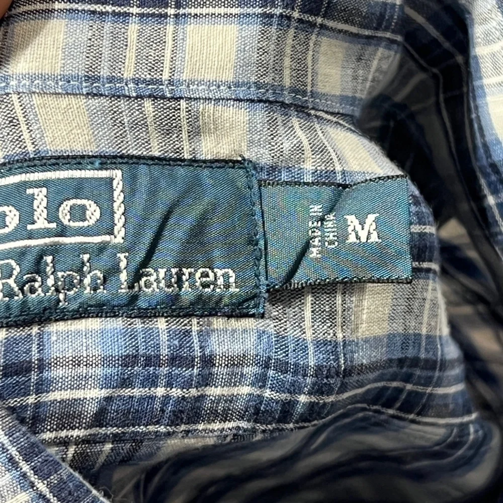 Polo Ralph Lauren Shirt Mens Plaid Long Sleeve Checkered Button Down